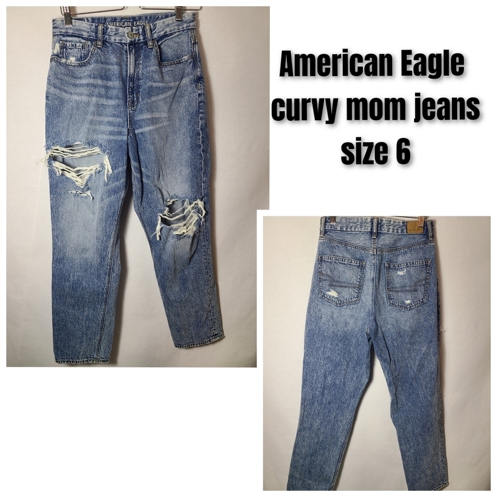 American Eagle Curvy mom jeans- Size 6